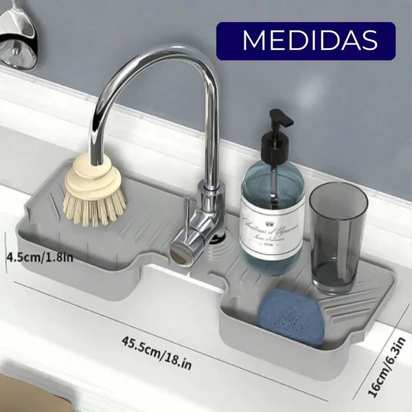 AquaLimp – Tapete Escurridor de Silicona Antisalpicaduras 3 en 1