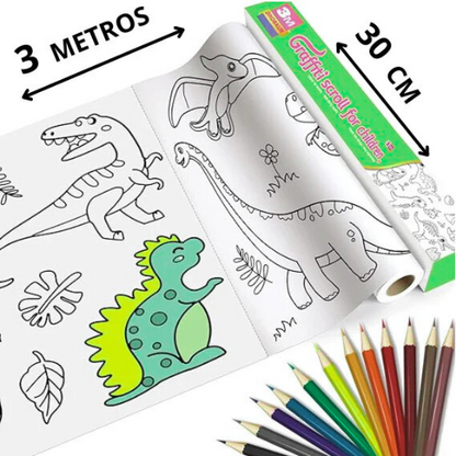 OFERTA 2x1, ROLLO PARA COLOREAR DE 3 METROS🥳