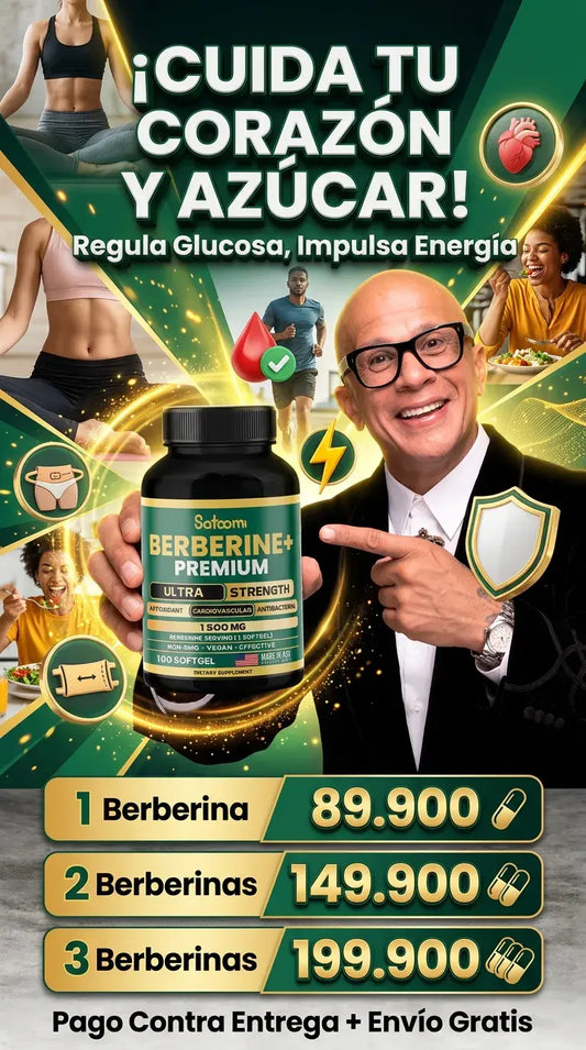 Berberina Premium 1500mg | Controla tu Azúcar, Reduce Antojos y Recupera tu Energía